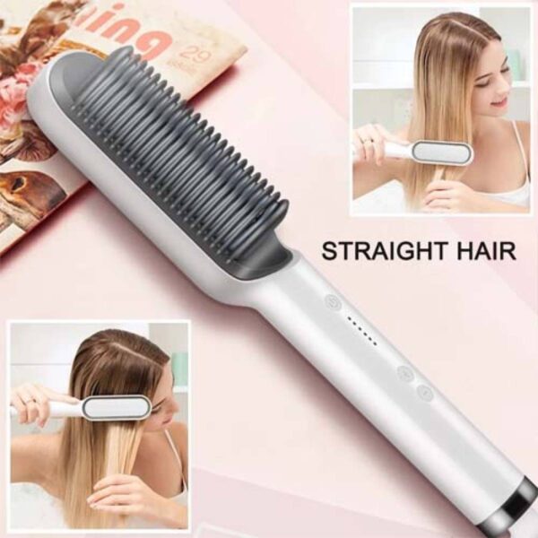 Hair Straightener Ceramic Heated Hair Brush